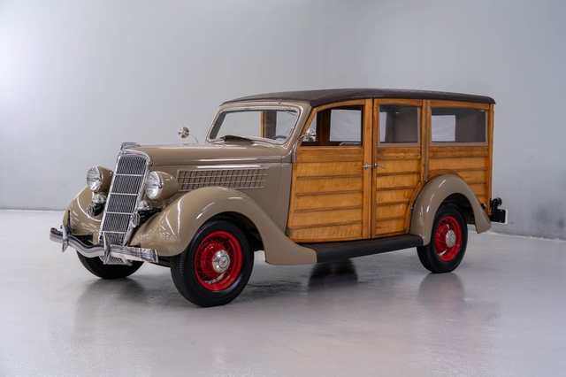 1935 Ford Model 48 Woody Wagon — exterior of the exact listed vehicle