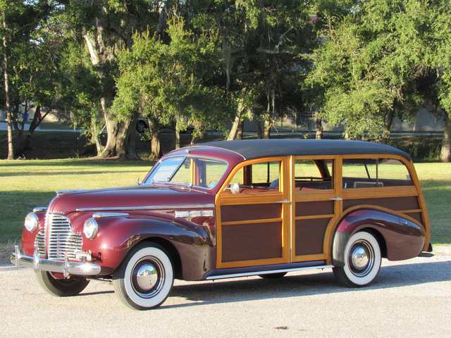 1940 Buick Series 50 Super Estate Wagon — exterior of the exact listed vehicle