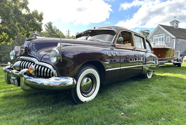 1949 Buick Super 8 Dynaflow Woody Estate — exterior of the exact listed vehicle