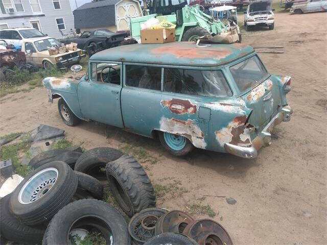 1955 Chevrolet 150 Two-Door Wagon Project — exterior of the exact listed vehicle