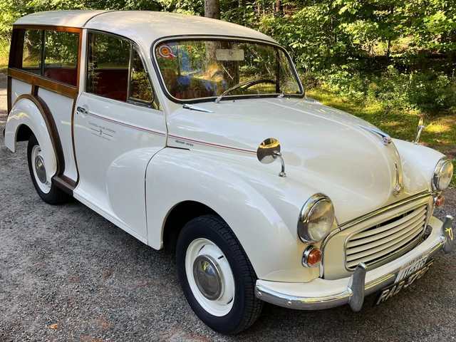 1967 Morris Minor 1000 Traveller — exterior of the exact listed vehicle