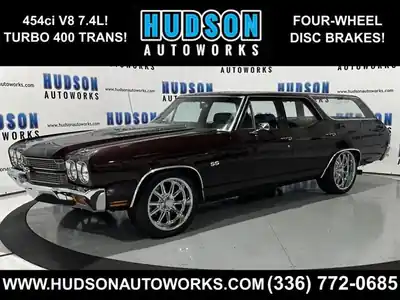 1970 Chevrolet Chevelle Concours Estate 454 — exterior of the exact listed vehicle